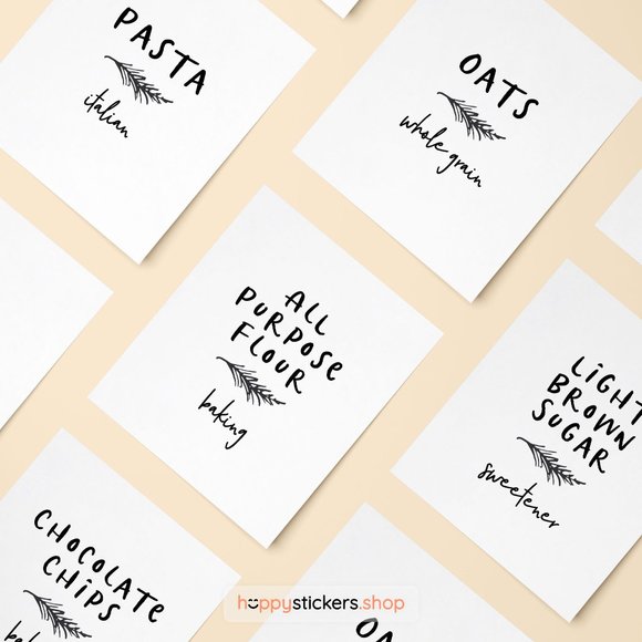 36 Labels • Poppit Minimalist Pantry for Kitchen Storage • Organization Labels - Picture 9 of 17